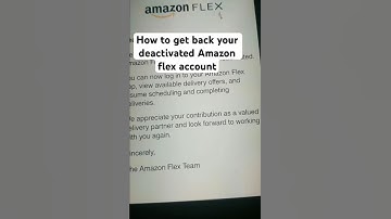 How to reactivate Amazon flex account #amazon #amazonflex #gigeconomy