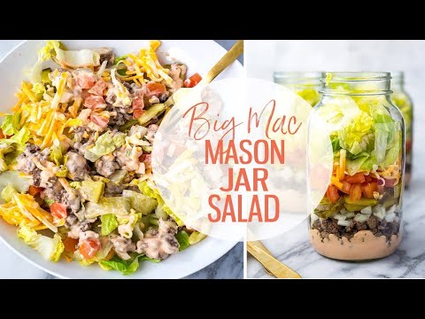Big Mac Salad Jars - Kalejunkie