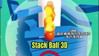 Stack Ball 3D😃Level_66,67,68,69,70,71,72,73,74,75,76,77,78,79,80🔥Gameplay On (IOS)🏀#stackball♥️♦️