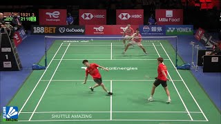 Kevin Sanjaya 360 Degree Defense | Kevin Sanjaya\/ Marcus Gideon vs Supak Jomkoh\/ Kittinupong Kedren