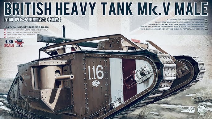 Tanque Inglês Primeira Guerra Mundial Mk. V Female 1/35 Meng