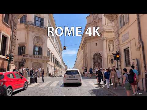 Driving Rome 4K - Open Air Museum City - Italy
