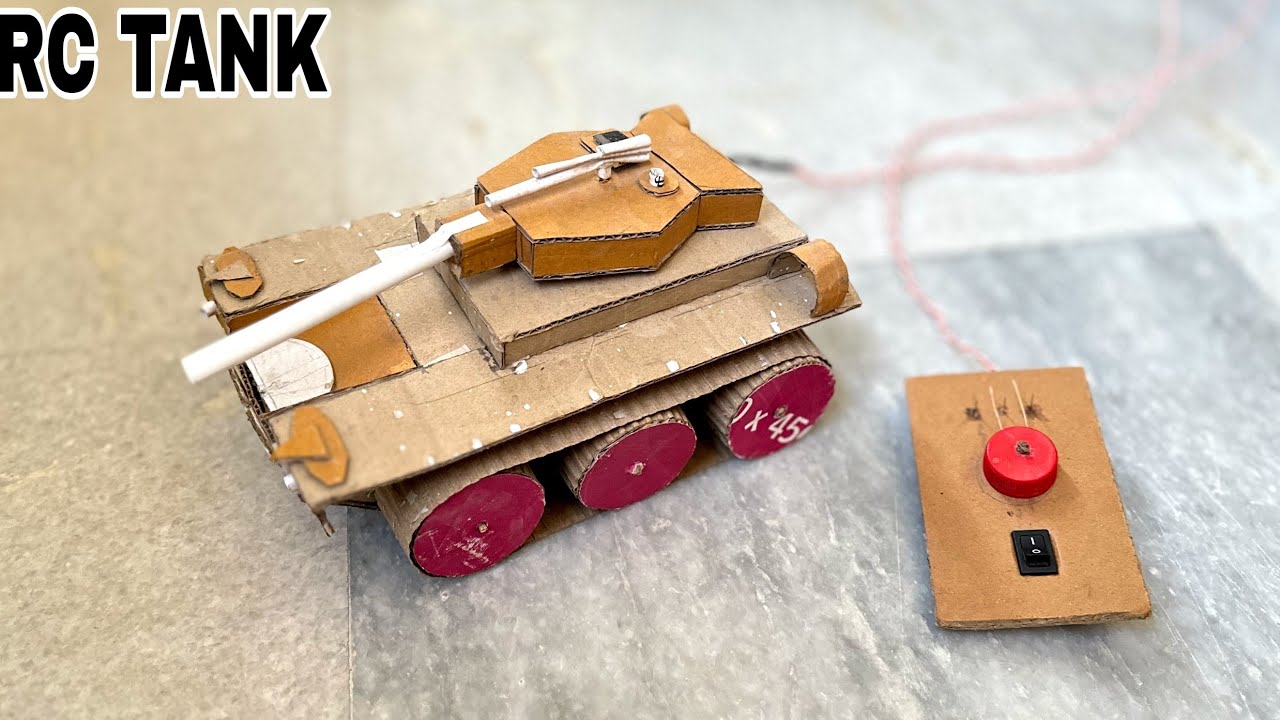 How to make rc tank at home | How to make cardboard panzer | Project ...
