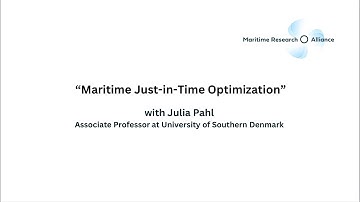 Maritime Just-in-Time Optimization