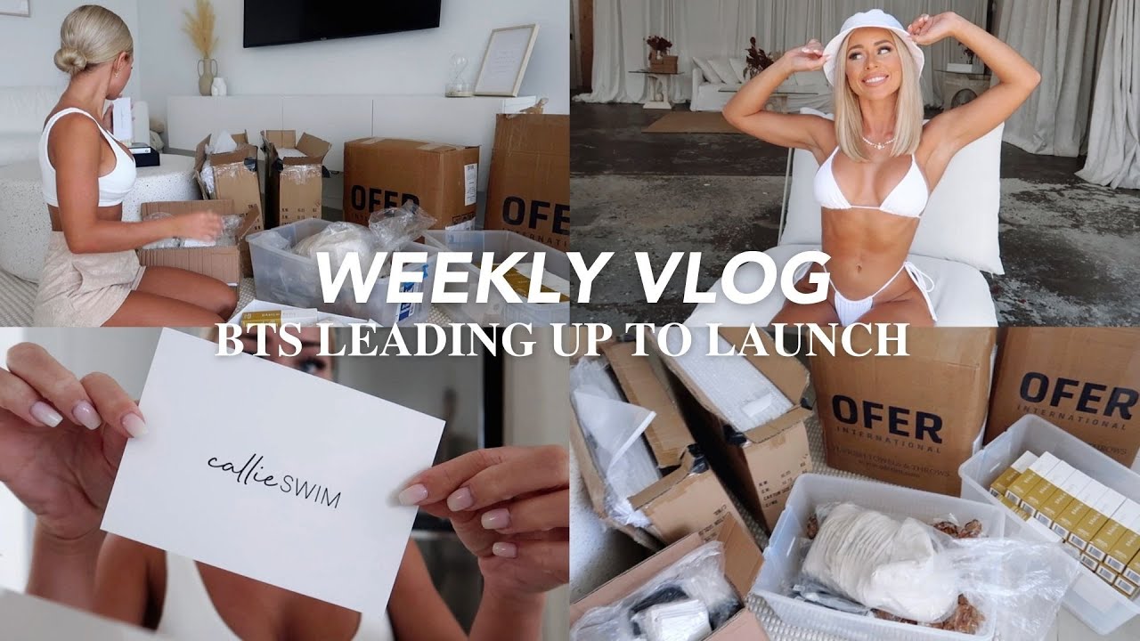 WEEKLY VLOG | Pre-launch, Tim Tam bombs, business things, packing PR boxes, shopping & more!