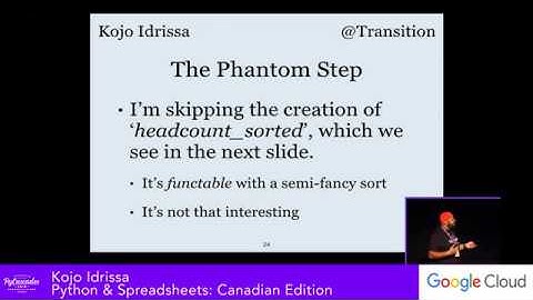 Kojo Idrissa: Python & Spreadsheets: Canadian Edition