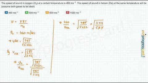The speed of sound in oxygen O2 at a certain temperature