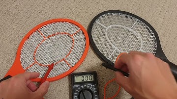 Voltage testing Electric Bug Zapper Racket with multimeter 600V vs 450V