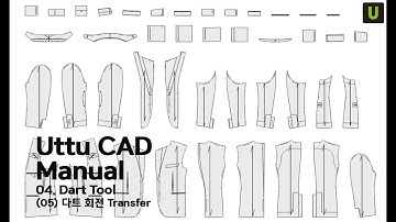 05 다트 회전 Dart Transfer | Dart Tool | Uttu CAD Manual with CLOVA Dubbing