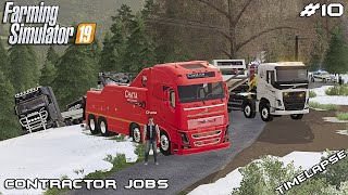 HARDEST recovery, TRUCK slid down the mountain | Contractor Jobs | Farming Simulator 19 | Episode 10 screenshot 5