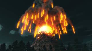 Volcano Explosion made in Blender