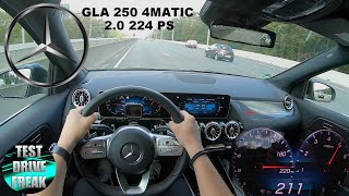 2020 Mercedes Benz GLA 250 4Matic 224 PS TOP SPEED AUTOBAHN DRIVE POV