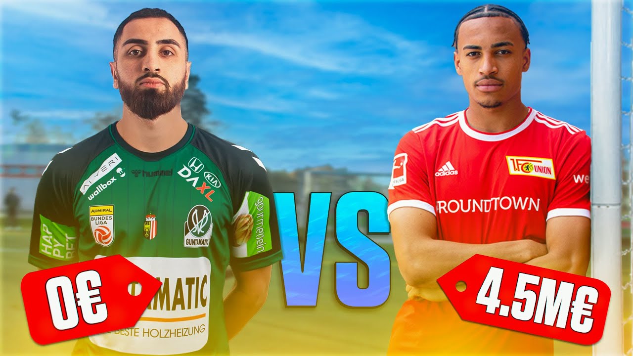 0€ vs 4.500.000 € | Fußballchallenge gegen Bundesligaprofi