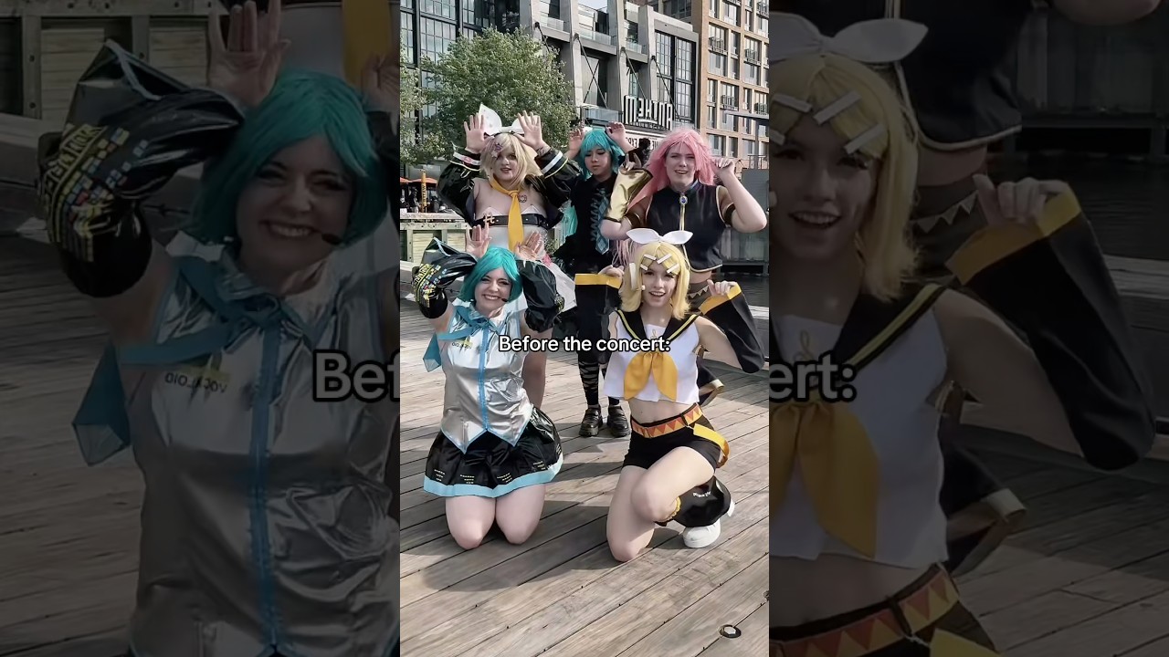 Why were they lowkey dancing on beat though 🎶 #mikuexpo2026 #mikuexpo #cosplay #cosplayer #miku