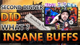 SECOND DINNER DID IT! MARVEL SNAP NEWS 📰 WEEKLY BUFFS! NEW CHANGES! LIVE! TODAY!