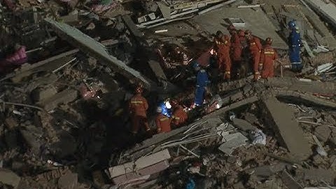 Search for Missing People in Landslide Underway in north China