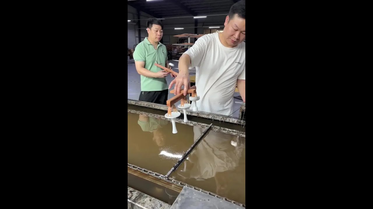 Glass products with marble pattern water transfer printing