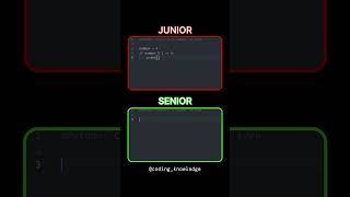 Junior vs senior python developer 🐍 | #python #coding #programming #shorts