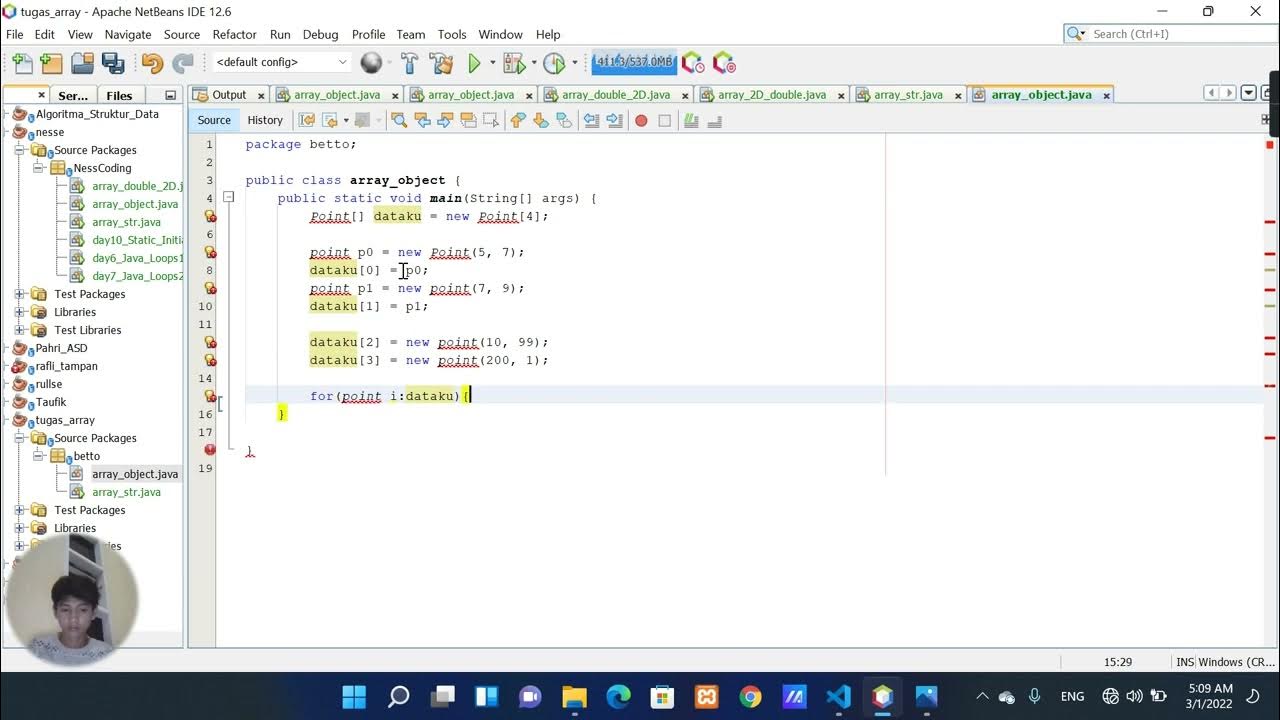 JAVA_ARRAY_c.membuat dan menampilkan elemen array class/object - YouTube