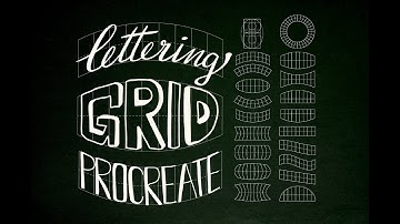 Lettering grids for Procreate, Lettering grid stamp brush, Letter builder, Composition Grid