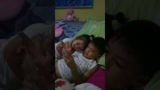 Tyrone and little sister Tara at home