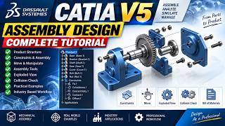 CATIA V5 Assembly Design Tutorial | Complete Assembly Modeling & Constraints Update