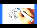 COMO DIBUJAR SONIC FACIL PASO A PASO || HOW TO DRAW SONIC EASY STEP BY STEP