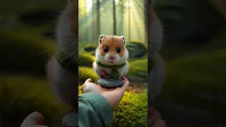 Quiet finger calls travel softly and a curious hamster responds running safely into my hand