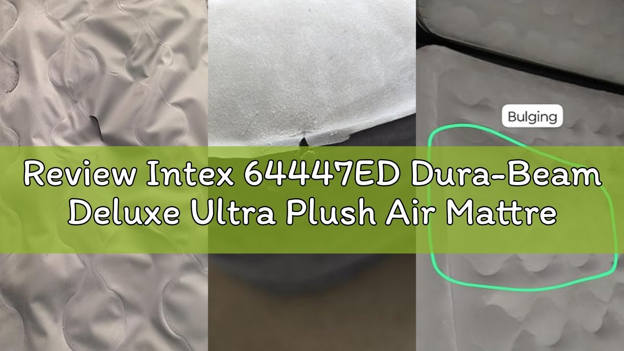 Review Intex 64447ED Dura-Beam Deluxe Ultra Plush Air Mattress with Headboard: Fiber-Tech – Queen Si
