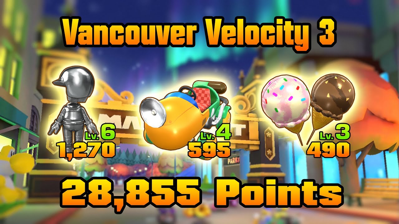 Mario Kart Tour — Autumn Tour ～ Vancouver Velocity 3 ～ 28,855 Points