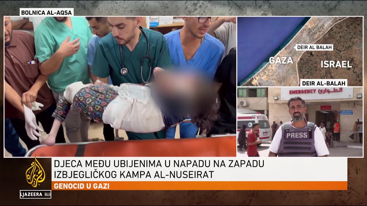 أطفال من بين ضحايا الهجوم على مخيم النصيرات للاجئين