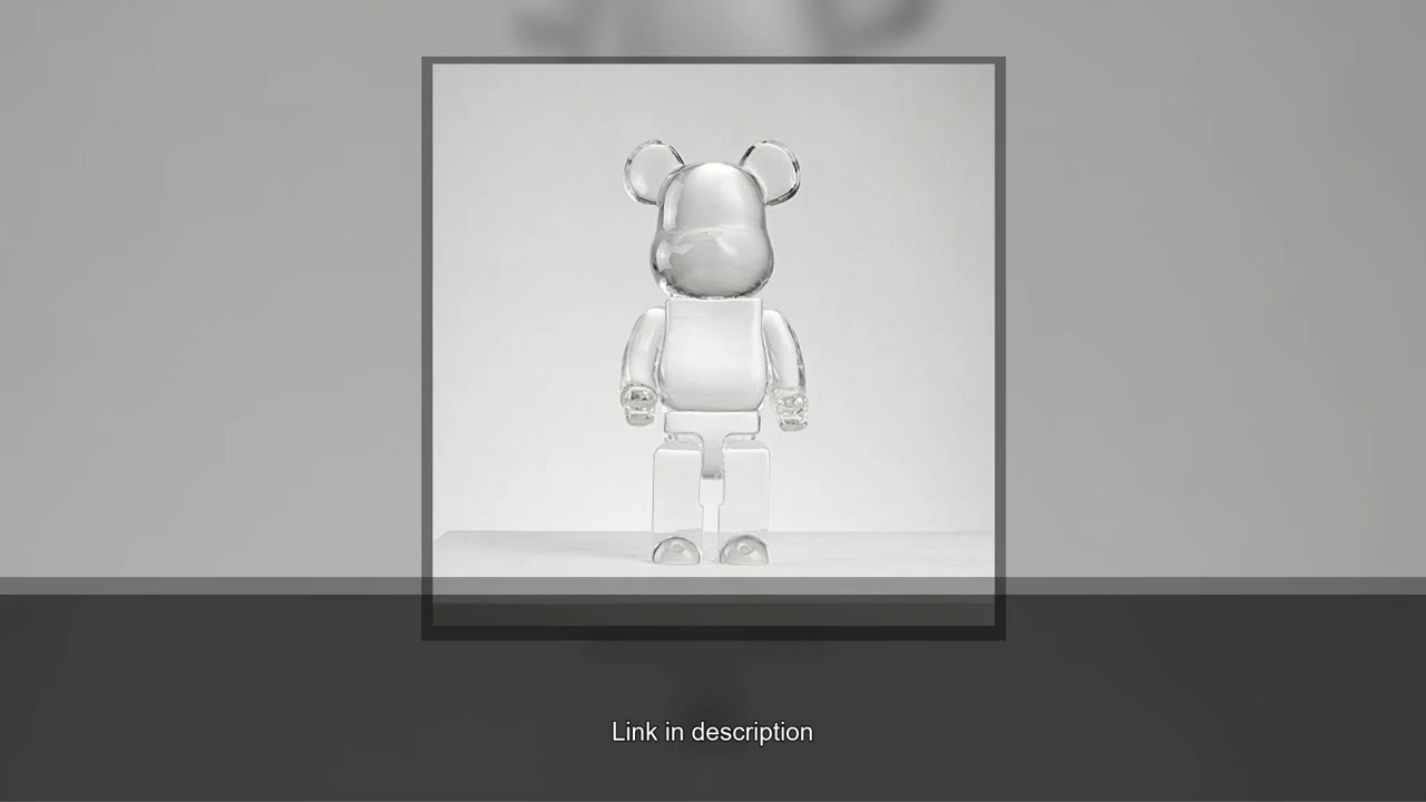 400% Transparent Bear Figurine Resin Clear Violent Bear Statues Figures Luxury Living Room Deco