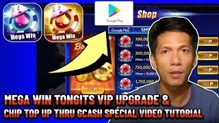 Mega Win Tongits Vip Upgrade & Chip Top Up thru GCASH Special Video Tutorial | RAYMELTV screenshot 1