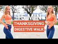 15 MIN 1800 STEPS | light walking workout, better digestion and metabolism after big meal - at home