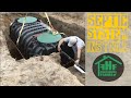 Install of plastic septic tank and infiltrator field lines at Frathouse Farms