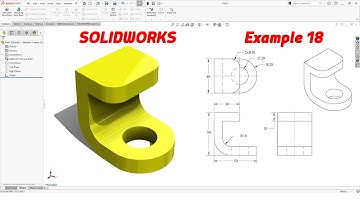 SolidWorks Tutorial – Example 18 | Simple 3D Modeling for Beginners