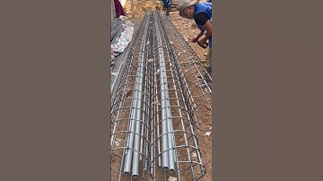 Gia công lồng thép cọc khoan nhồi 35m #shorts