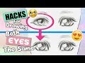 ❤HACKS & tips for drawing The 2nd Eye❤ Drawing both eyes the same ❤ARTIST LIFE HACKS