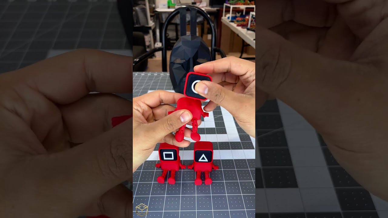 3D Printed Squid Game Articulated Figurines Front Man Guards Set 3dprinting Squidgame Toys