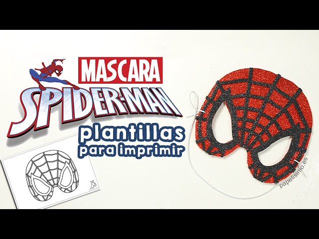 Cómo hacer Máscara Spider-Man para niños (con plantillas para imprimir) 