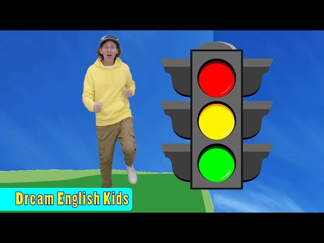 Traffic Light Song with Matt | Green, Yellow, Red Colors | Action Song class=
