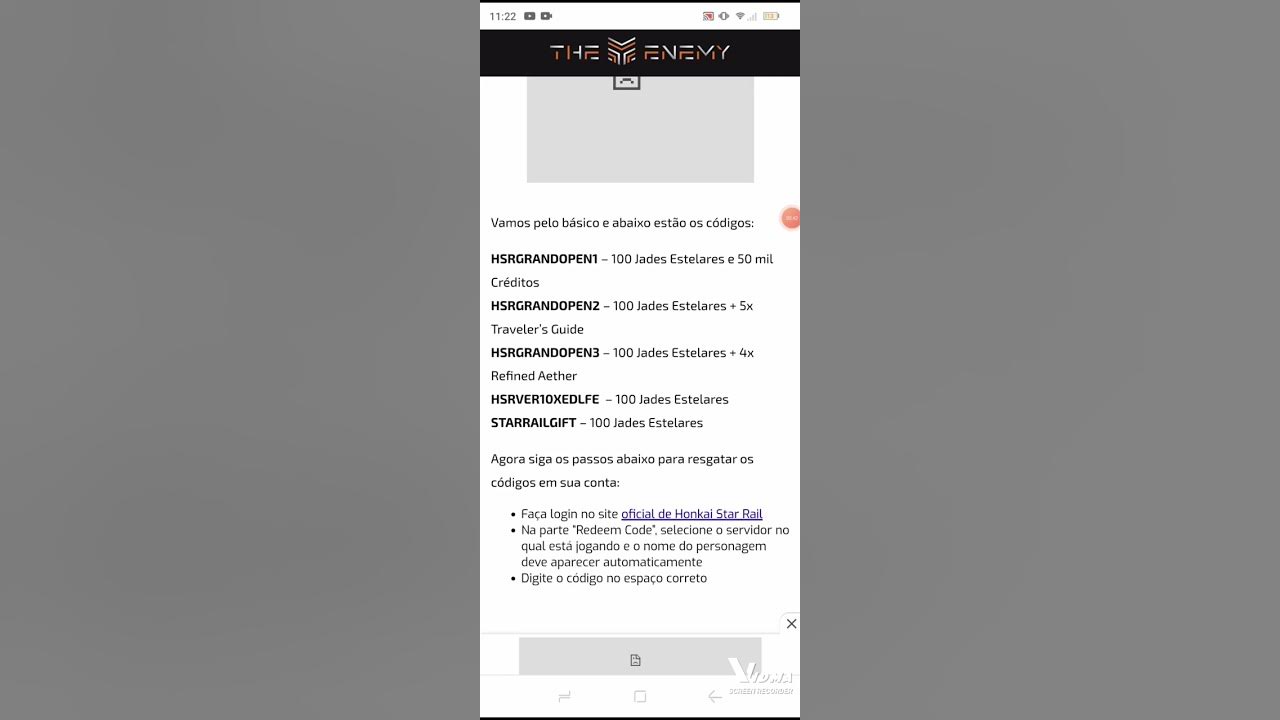 COMO RESGATAR CÓDIGOS DENTRO DO JOGO + 5 CÓDIGOS PARA RESGATE - Honkai: Star  Rail #shorts 
