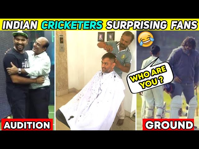 When Famous Indian Cricketers Surprising Their Fans | Sachin, Rohit, Ganguly, Dhoni class=