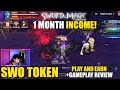 1 month income reveal  sword and magic world gameplay  play to earn games 2023  2024 mobile