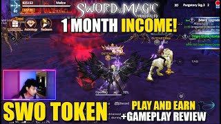 1 MONTH INCOME REVEAL - SWORD AND MAGIC WORLD GAMEPLAY - PLAY TO EARN GAMES 2023 - 2024 MOBILE screenshot 2
