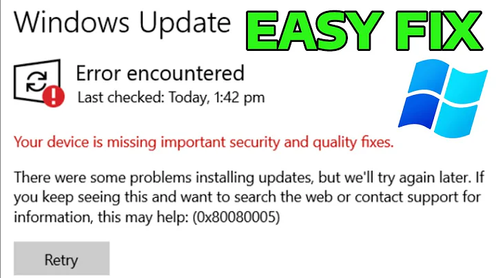How To Fix Windows Update Error 0x80080005