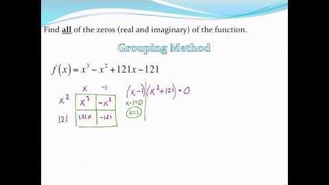 Finding all the zeros of a polynomial - Grouping Method