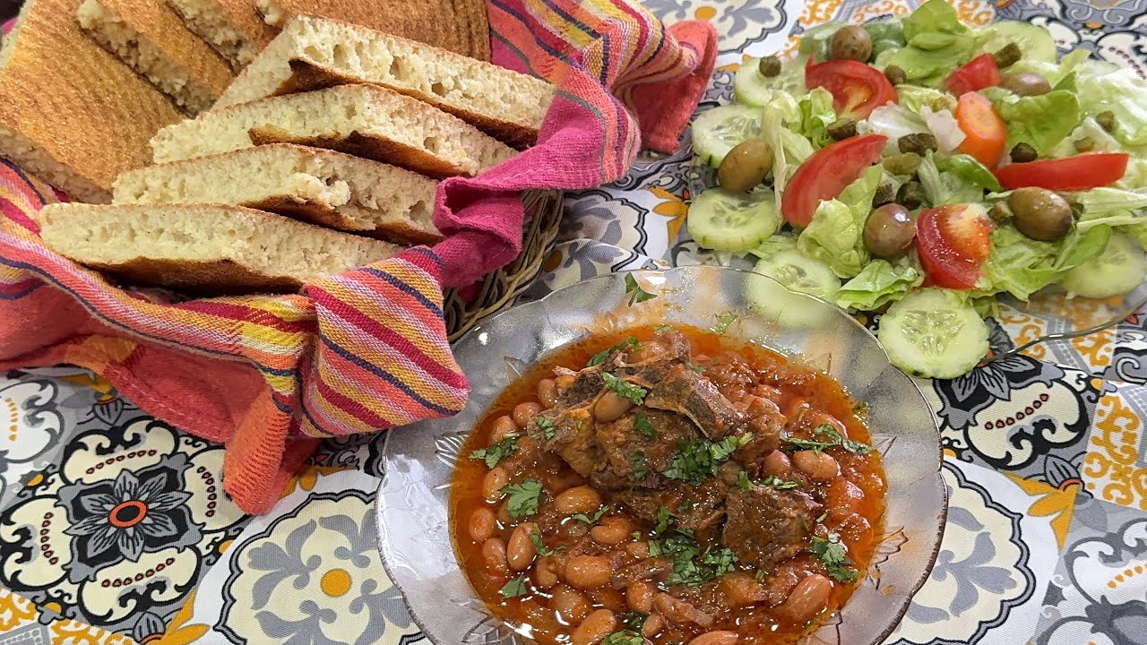 مع البرد والشتاء🌧️☔️🌧️☔️هذا واش يوالم 👍لوبية فصاصة مع خبز  خمير الله الله🌸🌸🌸