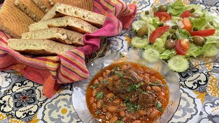 مع البرد والشتاء🌧️☔️🌧️☔️هذا واش يوالم 👍لوبية فصاصة مع خبز  خمير الله الله🌸🌸🌸