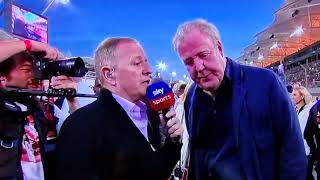 JEREMY CLARKSON ATTENDING THE F1 2024 BAHRAIN GRAND PRIX